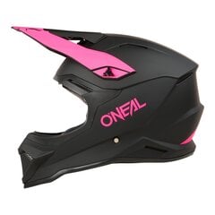 Krosinis šalmas O'Neal 1 Series Solid, juodas/rožinis kaina ir informacija | Moto šalmai | pigu.lt