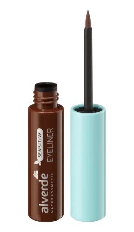 Akių apvadas Alverde Sensitive Eyeliner brown, 3 ml цена и информация | Akių šešėliai, pieštukai, blakstienų tušai, serumai | pigu.lt