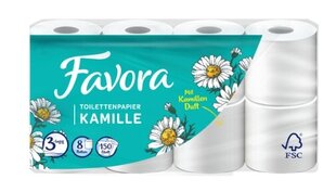 Tualetinis popierius Favora Chamomile, 8 vnt. kaina ir informacija | Tualetinis popierius, popieriniai rankšluosčiai | pigu.lt