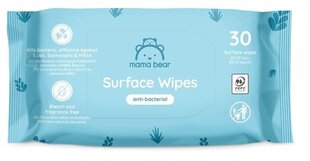 Drėgnos servetėlės Mama Bear Anti- bacterial, 30 vnt. kaina ir informacija | Drėgnos servetėlės, paklotai | pigu.lt