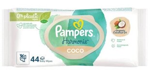 Pampers, Harmonie Coco, Увлажняющие салфетки, 44 штуки цена и информация | Одноразовые пеленки и влажные салфетки | pigu.lt