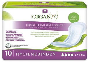 Higieniniai įklotai Organyc Light Incontinence Protection Pads Extra, 10 vnt. kaina ir informacija | Tamponai, higieniniai paketai, įklotai | pigu.lt