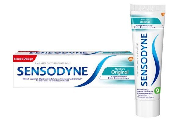 Dantų pasta jautriems dantims Sensodyne MultiCare Original, 75 ml цена и информация | Dantų šepetėliai, pastos | pigu.lt