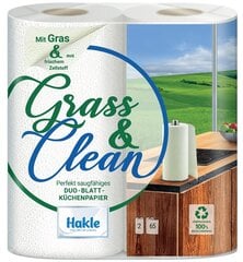 (DE) Hakle, Grass&Clean, Ręczniki kuchenne, 2 шт. - Высококачественные кухонные полотенца, набор из 2 шт. цена и информация | Туалетная бумага, бумажные полотенца | pigu.lt