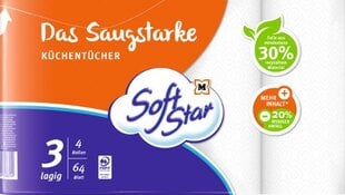 (DE) Soft Star, Бумажные полотенца, 4 штуки цена и информация | Туалетная бумага, бумажные полотенца | pigu.lt