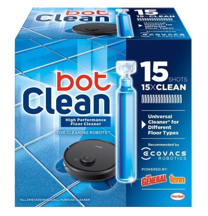 BotClean universalus grindų valymo skystis robotams, 15x18ml kaina ir informacija | Valikliai | pigu.lt