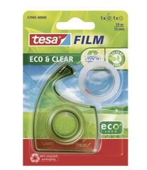 Lipni juostelė Tesa Eco&Clear su dėklu, 10 m x 15 mm kaina ir informacija | Kanceliarinės prekės | pigu.lt