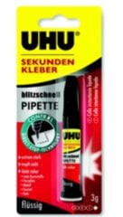 Универсальный мгновенный клей UHU с пипеткой, 3 г цена и информация | Канцелярские товары | pigu.lt