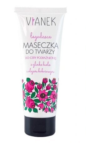 Raminanti veido kaukė Vianek Soothing Face Mask, 75 ml kaina ir informacija | Veido kaukės, paakių kaukės | pigu.lt