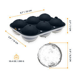 Berimax ledo kubelių forma, juoda kaina ir informacija | Virtuvės įrankiai | pigu.lt