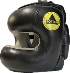 Кожаный боксерский шлем Sportera, чёрный цена и информация | Боевые искусства | pigu.lt