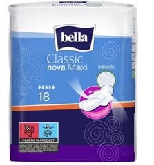Higieniniai paketai Bella Classic Nova Maxi, 18 vnt. цена и информация | Тампоны, гигиенические прокладки для критических дней, ежедневные прокладки | pigu.lt