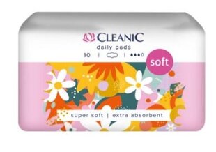 Higieniniai paketai Cleanic Daily Pads Super Soft, 10 vnt. kaina ir informacija | Tamponai, higieniniai paketai, įklotai | pigu.lt
