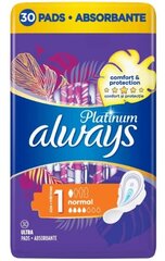 Higieniniai įklotai Always Platinum Normal, 30 vnt. kaina ir informacija | Tamponai, higieniniai paketai, įklotai | pigu.lt