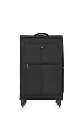 Средний чемодан на колёсиках Ochnik Walny-0030-99-24(W24), чёрный цена и информация | Чемоданы, дорожные сумки | pigu.lt