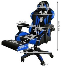 Игровое кресло, черный/синий цвет цена и информация | Офисные кресла | pigu.lt