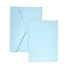 Заготовки для открыток с конвертами, 5 шт., синие цена и информация | Kanceliarinės prekės | pigu.lt