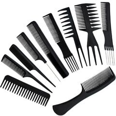 Гребень для волос, 10 шт. цена и информация | Расчески, щетки для волос, ножницы | pigu.lt