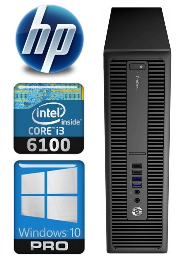 HP 600 G2 SFF i3-6100 8GB 128SSD+1TB WIN10Pro kaina ir informacija | Stacionarūs kompiuteriai | pigu.lt