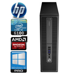 HP 600 G2 SFF i3-6100 8GB 128SSD+1TB R5-340 2GB WIN10Pro kaina ir informacija | Stacionarūs kompiuteriai | pigu.lt