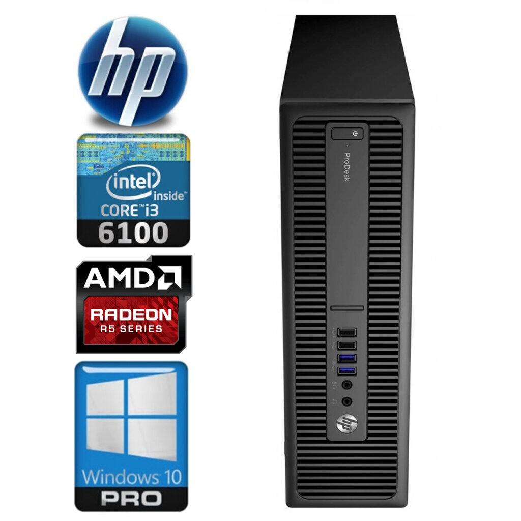 HP 600 G2 SFF i3-6100 32GB 128SSD+2TB R5-340 2GB WIN10Pro цена и информация | Stacionarūs kompiuteriai | pigu.lt