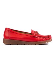 Красные классические лоферы с пряжкой цена и информация | Женские туфли | pigu.lt