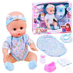 Lėlė kūdikis su priedais, 30 cm kaina ir informacija | Žaislai mergaitėms | pigu.lt