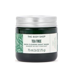 Naktinė veido kaukė The Body Shop Tea Tree, 75 ml kaina ir informacija | Veido kaukės, paakių kaukės | pigu.lt