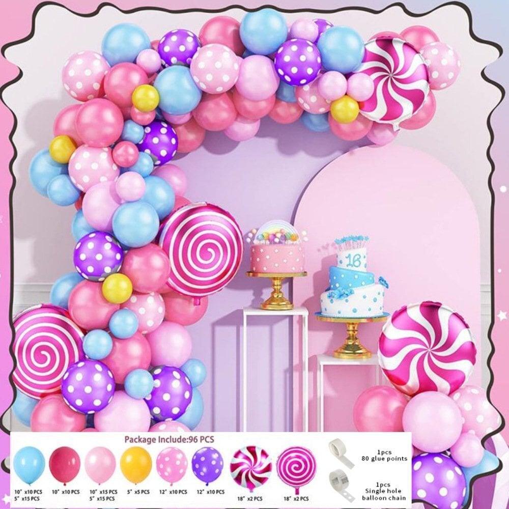 Balionų rinkinys Candy Arch, 96 vnt. kaina ir informacija | Balionai | pigu.lt