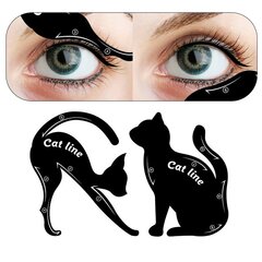 Daugiafunkcinis akių dažymo šablonas Cat Eye Card, 2 vnt. kaina ir informacija | Makiažo šepetėliai, kempinėlės | pigu.lt