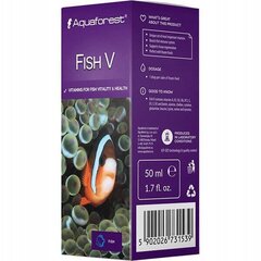 Vitaminai žuvims Aquaforest Fish V, 50 ml цена и информация | Корм для рыб | pigu.lt