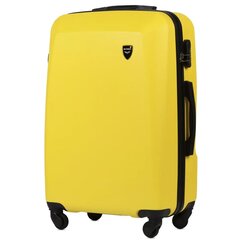 Mažas lagaminas Wings, S, geltonas kaina ir informacija | Lagaminai, kelioniniai krepšiai | pigu.lt