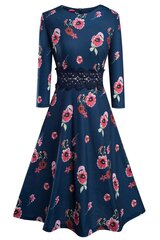 Женское платье Homeyee, темно-синее цена и информация | Платья | pigu.lt