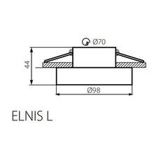 Круглый светильник ELNIS L B/G Kanlux цена и информация | Потолочные светильники | pigu.lt