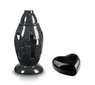 Kapinių žvakidė ir širdies formos vaza, juoda kaina ir informacija | Kapų žvakės | pigu.lt