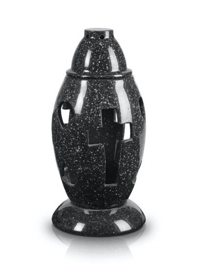 Kapinių žvakidė ir širdies formos vaza, juoda kaina ir informacija | Kapų žvakės | pigu.lt