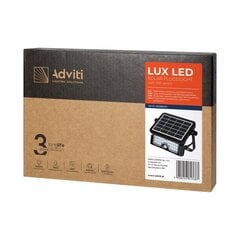 Солнечный прожектор LUX LED 5W с датчиком движения 4000K черный цена и информация | Уличные светильники | pigu.lt