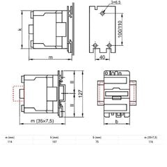 Контактор 40A 230V 3NO+(1NO+1NC) - TR1D4011 цена и информация | Системы безопасности, контроллеры | pigu.lt