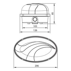 Светильник Puma Oval 3189C цена и информация | Потолочные светильники | pigu.lt