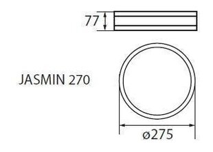 Плафон светлый JASMIN 270-WE Kanlux цена и информация | Потолочные светильники | pigu.lt