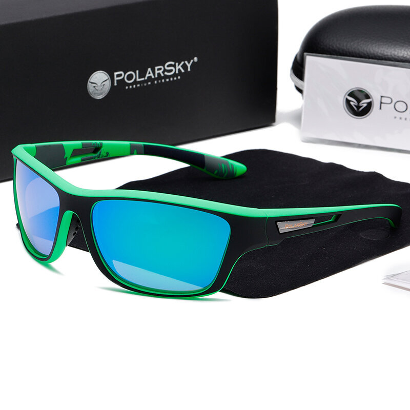 Sportiniai akiniai nuo saulės PolarSky, mėlyni kaina ir informacija | Sportiniai akiniai | pigu.lt