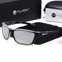 Sportiniai akiniai nuo saulės PolarSky, juodi kaina ir informacija | Sportiniai akiniai | pigu.lt