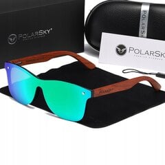 Poliarizuoti akiniai Uv400 mediniai PolarSky цена и информация | Солнцезащитные очки для мужчин | pigu.lt