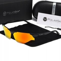 Akiniai nuo saulės PolarSky, juodi/orandžiniai цена и информация | Спортивные очки | pigu.lt