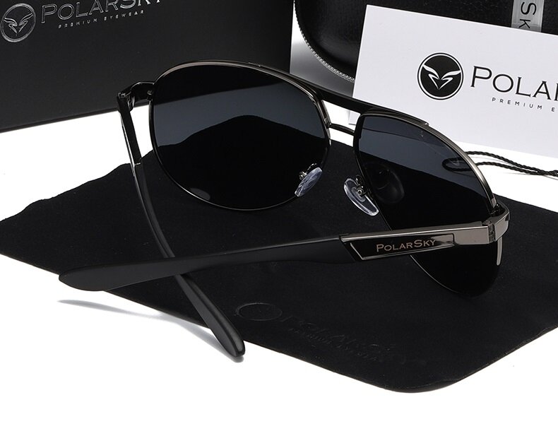 Poliarizuoti akiniai Uv400 Aviator PolarSky kaina ir informacija | Akiniai nuo saulės vyrams | pigu.lt