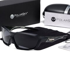 Sportiniai akiniai Premium Polarized PolarSky, juodi kaina ir informacija | Sportiniai akiniai | pigu.lt