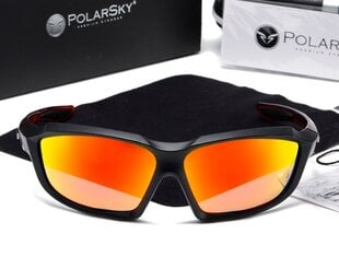 Sportiniai akiniai Premium Polarized PolarSky, juodi/orandžiniai цена и информация | Спортивные очки | pigu.lt