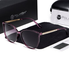Akiniai nuo saulės katės akių su kristalais PolarSky цена и информация | Солнцезащитные очки для женщин | pigu.lt