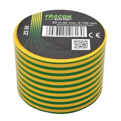 Izoliacinė juosta 20mx50mm žalios spalvos Izoliacinė juosta 20mx50mm žołto-žalios spalvos kaina ir informacija | Mechaniniai įrankiai | pigu.lt