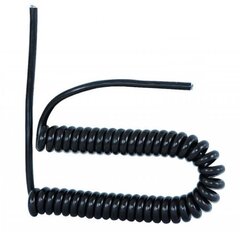 Спиральный соединительный кабель 3x1.00 05VVH8-F черный - 10mb цена и информация | Кабели и провода | pigu.lt
